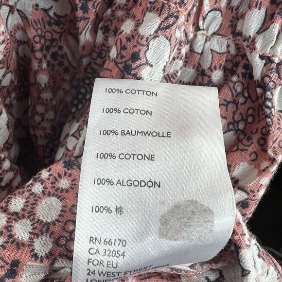 Anthropologie Pilcro Pink Floral Sasha Smocked Button Down Shirt Blouse S - Picture 14 of 15